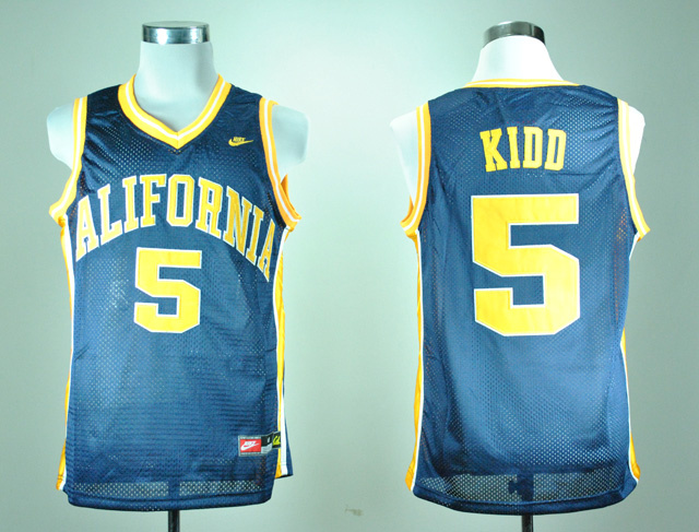 NCAA California Golden Bears 5 Jason Kidd Blue College Basketball Jersey